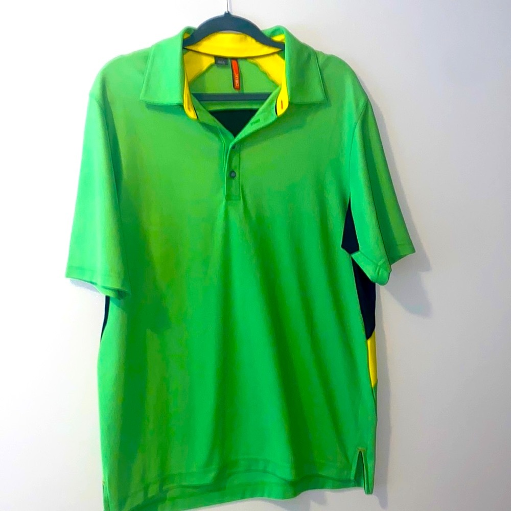 CBUK Golf Polo in lime green, L. Good condition